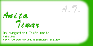 anita timar business card